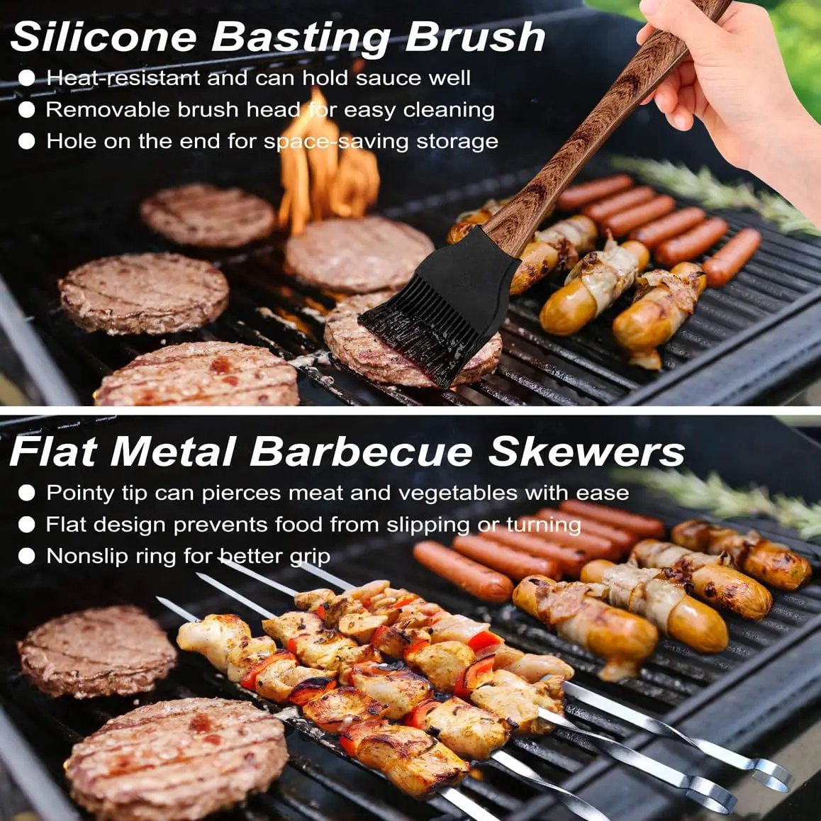 POLIGO 22PCS Heavy Duty BBQ Grill Accessories Set, Non-Slip Grill Tools for Outdoor Grill Set Thicker Stainless Steel Grill Utensils Set, Deluxe Grilling Tools Set in Aluminum Case Ideal Gifts for Men by GreenHaven Gardens