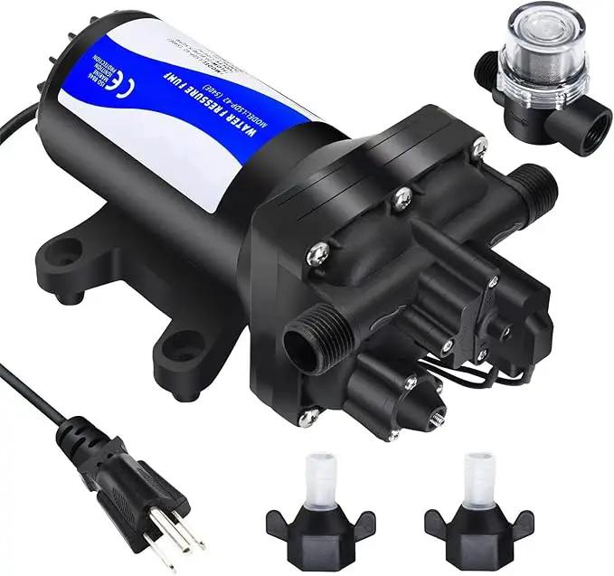 Water Pressure Booster Pump 110v Diapphragm Pump Inline Water Pump 75psi 5.5 GPM Self Priming RV Water Pump for Kitchen, Bathroom, RV, Marine Yacht, Caravan, Garden by GreenHaven Gardens