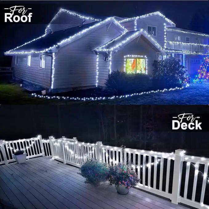 KNONEW 403FT 1000 LED Christmas Lights Outdoor String Light 8 Modes & Timer Fairy Lighting Plug in Waterproof for Xmas Yard Tree Wedding Party Holiday Decorations (Cool White) by GreenHaven Gardens