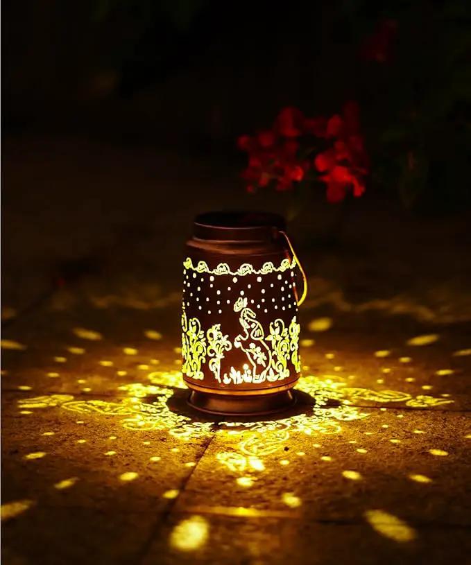 Nacome Elephant Solar Lantern for Garden Decor: Waterproof Hanging Metal Decoration with LED Lights for Yard Lawn Porch Patio Landscape Pathway – Birthday Gifts for Mom Grandma Women by GreenHaven Gardens