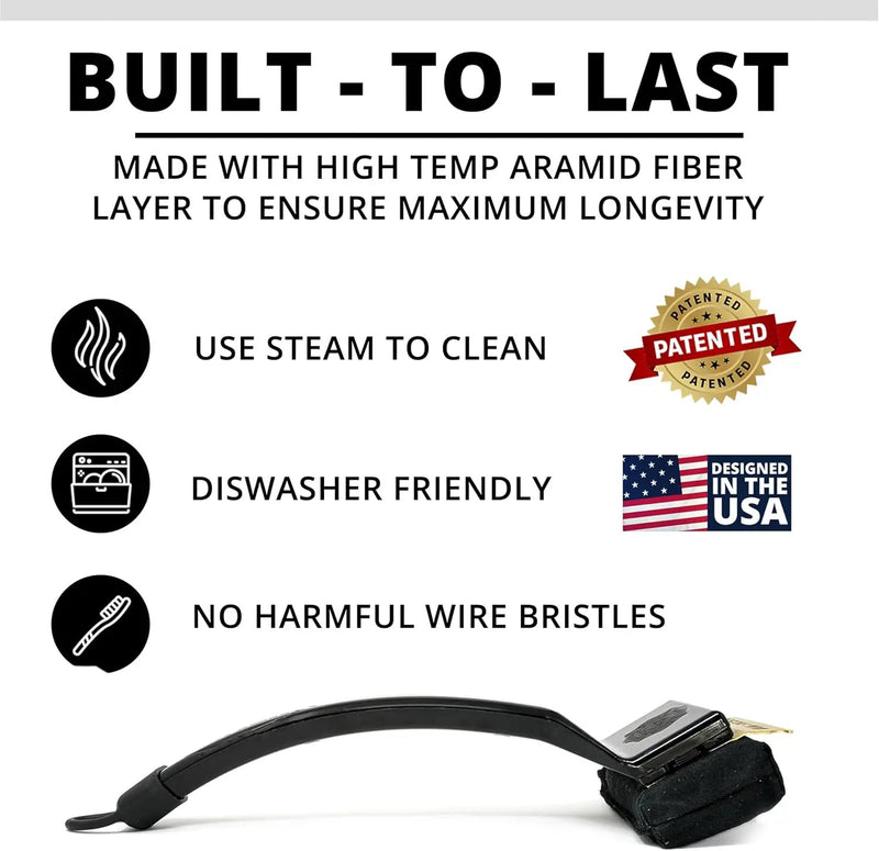 Grill Rescue BBQ Replaceable Scraper Cleaning Head, [Rescue-Upgraded], Bristle Free, Durable and Unique Scraper Tools for Cast Iron or Stainless-Steel Grates, Barbecue Cleaner (Rescue Pro Head) by GreenHaven Gardens