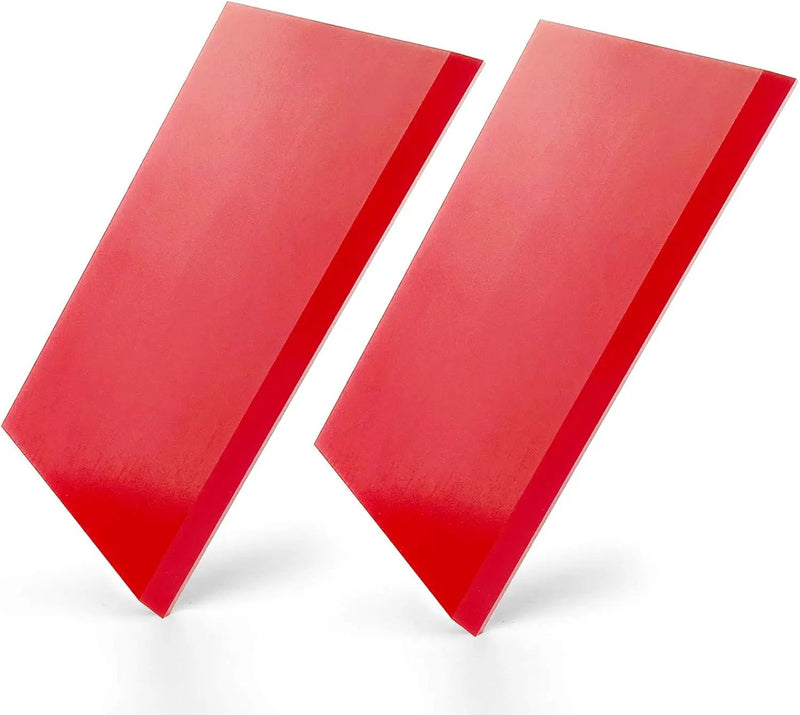 CARTINTS 2pack Squeegee Blades Replacement Mini Squeegee, 5.1x 2 inch, for Cleaning Glass, Shower Door and Car Windows and Screen Printing,Red by GreenHaven Gardens