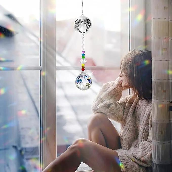 Memorial Gifts Crystal Suncatcher,Unique Sympathy Gifts for Loss of Loved One,Rainbow Maker Bereavement Gifts Box for Loss of Father Mom Dad Son Daughter Husband Brother Grandmother (Husband) by GreenHaven Gardens