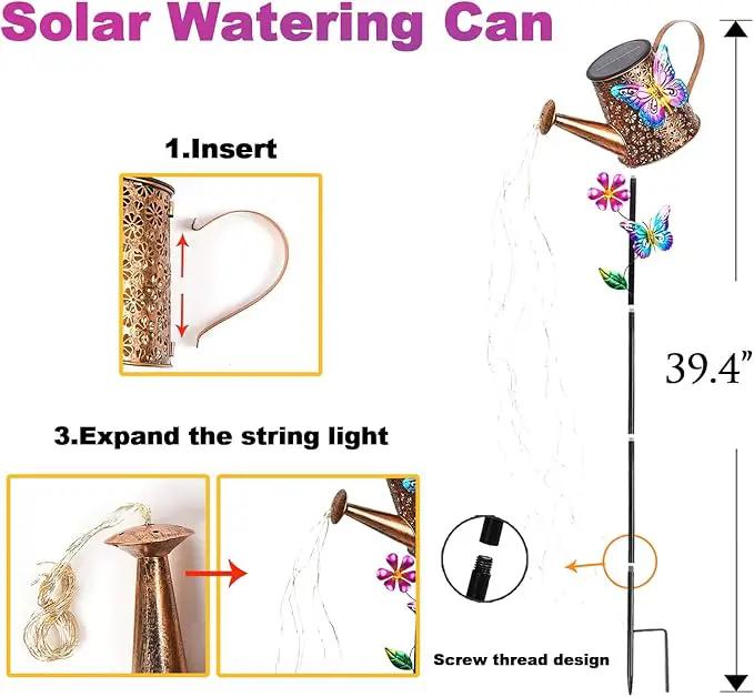 Solar Watering Can with Lights Outdoor Garden,Waterproof Garden Stake Lights Decoration for Yard Lawn Patio Pathway Front Porch Landscape Gardening Gifts for Mom Grandma Women Birthday Gift by GreenHaven Gardens