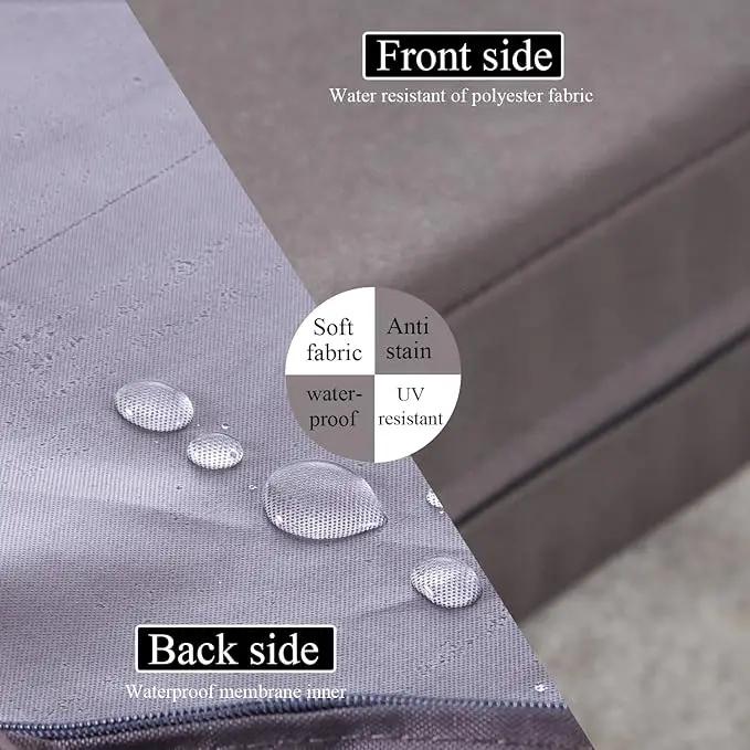 15 x 15 Inch Round Cushions for Outdoor Furniture Non-Slip Waterproof Patio Bistro Chair Cushion with Ties Bar Stool Seat Cushion for Kitchen Chairs Set of 4, Dark Gray by GreenHaven Gardens