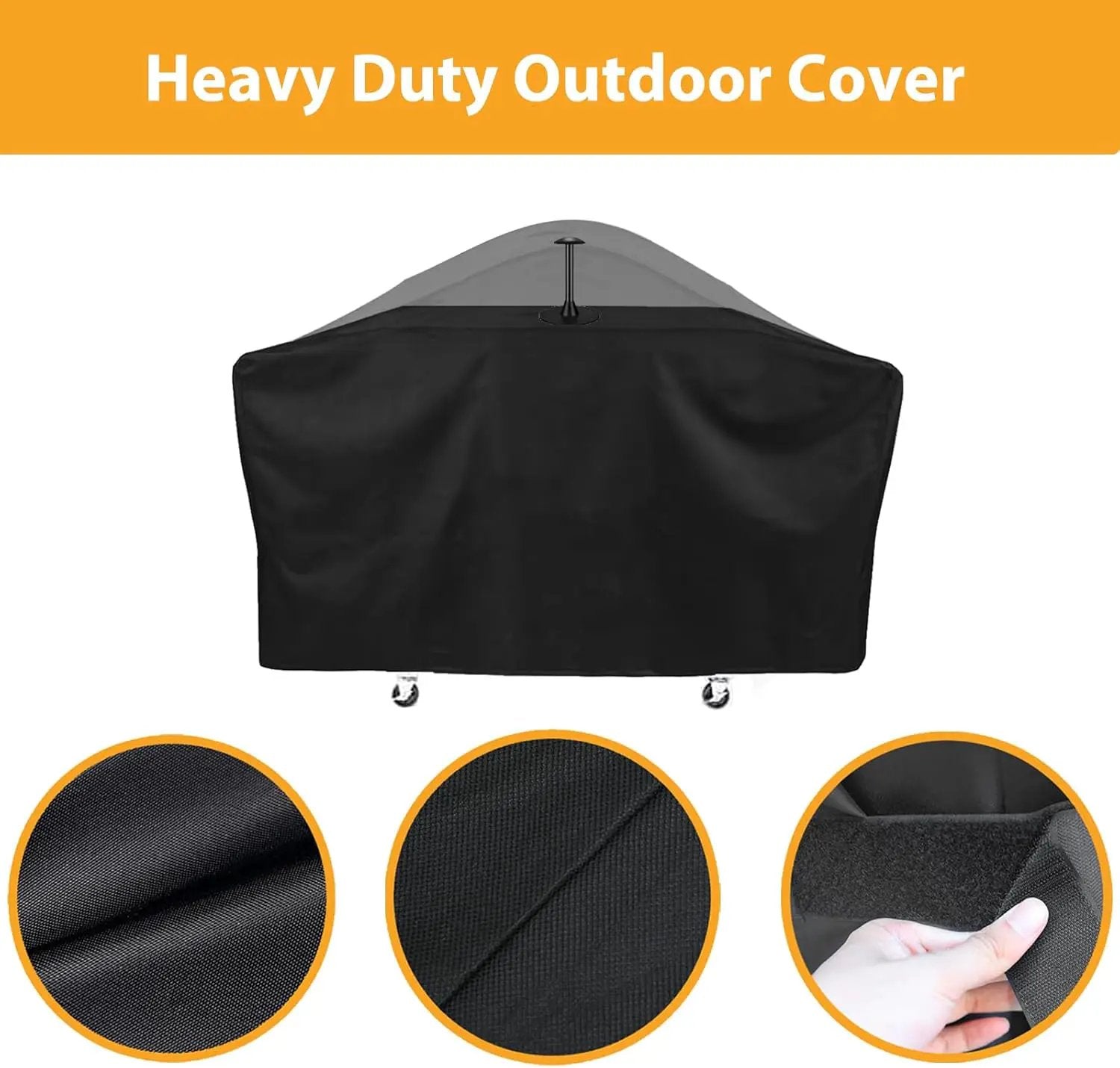 Griddle Cover for Members Mark Pro Series 5 Burner Outdoor Flat Top Gas Griddle, 600D Waterproof Heavy Duty Members Mark Griddle 5 Burner Cover, Includes Support Pole, Outdoor BBQ Accessory by GreenHaven Gardens
