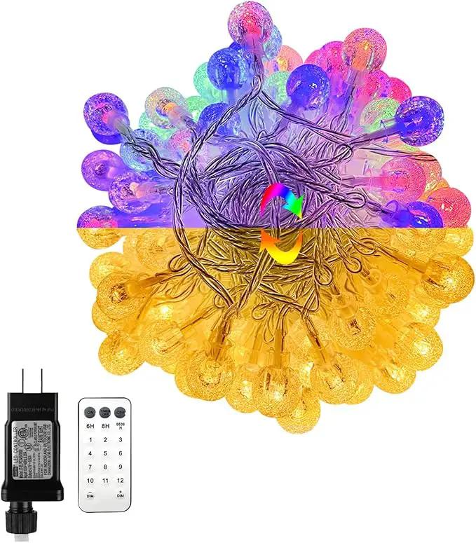 Globe String Lights 65.6 Feet 150 LED, Plug in Crystal Fairy String Lights with Remote Timer, 11 Modes Indoor Outdoor Hanging Globe Lights for Wedding Bedroom Classroom Patio Garden by GreenHaven Gardens