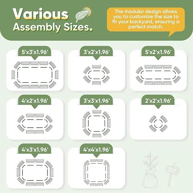 KING BIRD Raised Garden Bed Kit 2025 Upgraded Modular DIY Galvanized Planter Garden Box Outdoor for Gardening, Vegetables, Flowers, Elegant Roman Column Design, 71x24x24 in, Dark Grey by GreenHaven Gardens