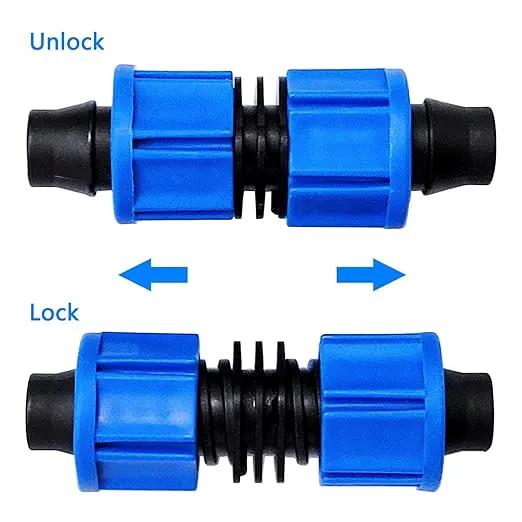 20pcs Drip Irrigation Coupling, Blue Connector Farm Irrigation Tools, Universal Joint Drip Irrigation Tube Fitting Set (0.78 Inch) by GreenHaven Gardens