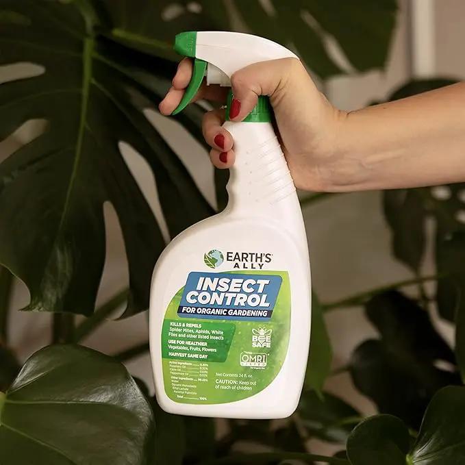 Earth's Ally Insect Control for Plants Ready-to-Use 24 oz | Safe Outdoor & Indoor Plant Insecticide, Spider Mite, Aphid & Mealybug Killer - Effective Spray for Organic Garden & Household Plants by GreenHaven Gardens