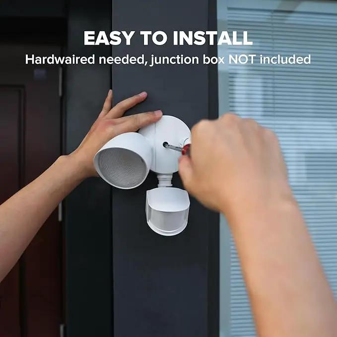 UME 2 Pack 32W 3500 Lumen LED Security Lights Motion Sensor Light Outdoor, 5000K Daylight, IP65 Waterproof, Dusk to Dawn, Motion Detector Flood Light for Garage, Yard, Porch-White by GreenHaven Gardens