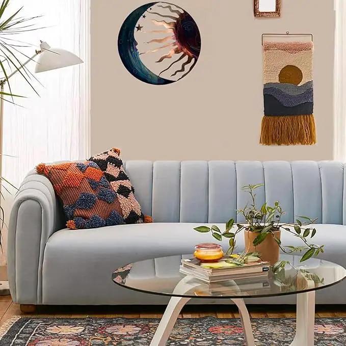 Jannity Metal Sun Wall Decor,11.02 Inches Large Metal Wall Art with Sun Moon Stars Retro Moon Sun Wall Decoration Hanging for Indoor Outdoor Patio Yard Home Garden by GreenHaven Gardens
