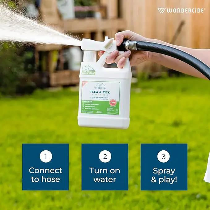 Wondercide - Ready to Use Flea, Tick, and Mosquito Yard Spray with Natural Essential Oils – Mosquito and Insect Killer, Treatment, and Repellent - Plant-Based - Safe Around Pets, Plants, Kids - 32 oz by GreenHaven Gardens