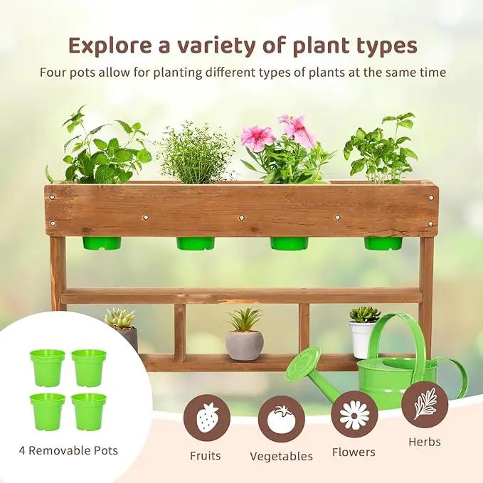 OOOK Potting Bench with Removable Sink, Potting Benches for Outside, Mud Kitchen for Kids Outdoor with Gardening Tools, Watering Can, Flower Pot, Ideal Gift for Boys and Girls 3+, Solid Fir Wood by GreenHaven Gardens