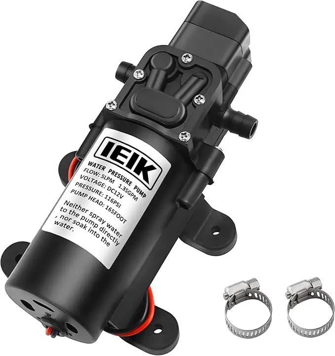 12 Volt Diaphragm Pump 5LPM 1.35 GPM 116PSI Self Priming Sprayer Pump 12V DC Fresh Water Diaphragm Pressure Pump for RV Camper Marine Boat Lawn (60W) by GreenHaven Gardens