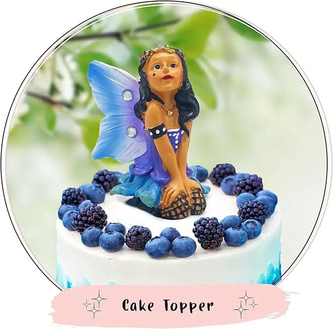 WILD PIXY Indoor Fairy Figurine – Miniature Fairy for Gardens, Ornaments, or Cake Toppers, Fairy Garden Decor and Accessories, Premium Resin, Designer Gift Box with Poem Card by GreenHaven Gardens