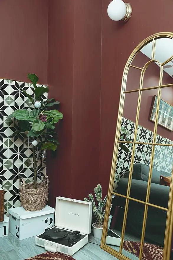 Dimoon 78.7''x17.7'' Red Peel and Stick Wallpaper Contact Paper Modern Self Adhesive Wall Paper Removable Renter Friendly Textured Solid Color Shelf Cabinet Vinyl Roll (78.7''x17.7'',Bordeaux Red) by GreenHaven Gardens
