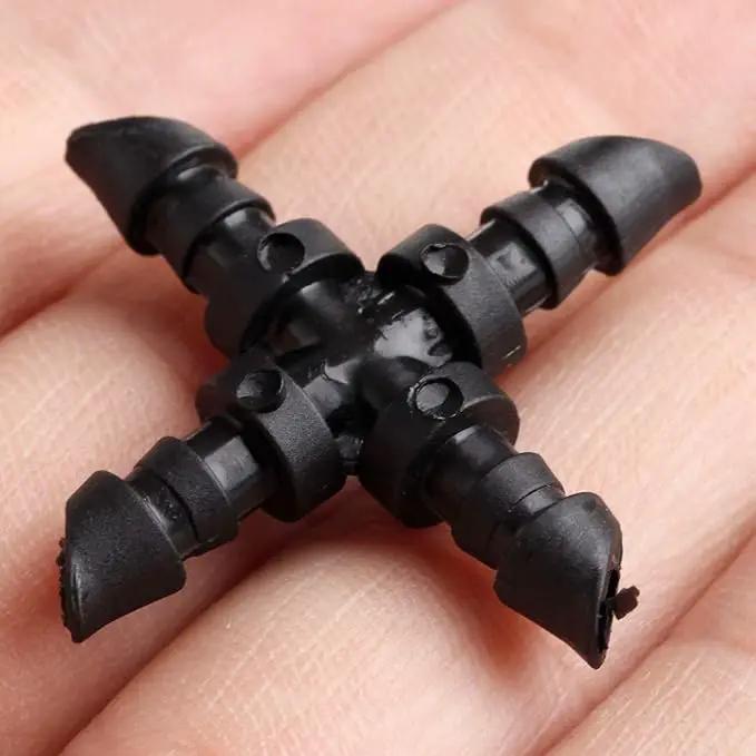Mtsooning 50PCS Irrigation Cross Connectors for 4/7mm Hose,Barbed Tubing Fittings Kit 4-Way Coupling for Drip Sprinkler Garden Lawn Systems Systems by GreenHaven Gardens