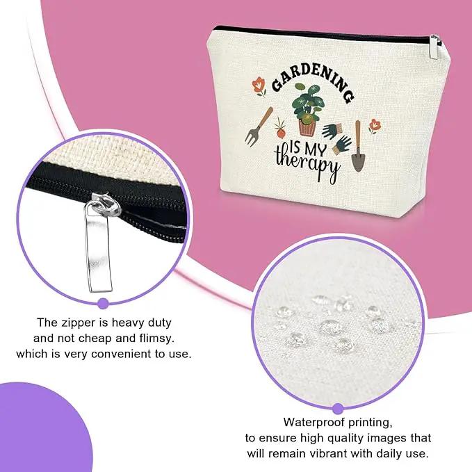 Gardening Gifts for Women Unique Makeup Bag Mom Birthday Gifts Gardener Cosmetic Bag Gardening Is My Therapy Funny Plant Lady Gifts Nature Lovers Gift Ideas Mothers Day Christmas Gifts by GreenHaven Gardens