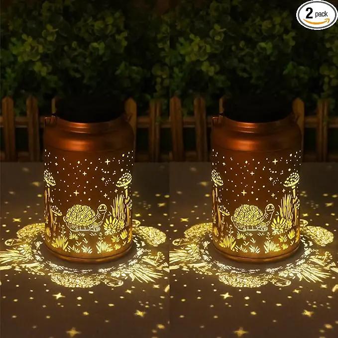 2 Pack Turtle Solar Lanterns Outdoor Waterproof - Hanging Turtle Solar Lights Garden Decor, Birthday Gifts for Women, Mom, Mothers Day Gifts, Outdoor Decor for Patio, Yard by GreenHaven Gardens