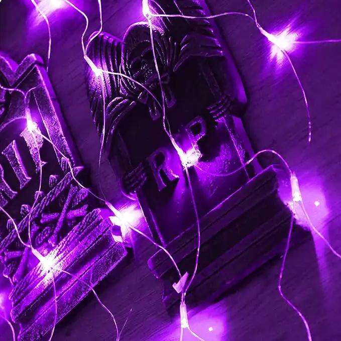 Joomer 12ft x 5ft 360LED Purple Halloween Net Lights Outdoor, 8 Modes Timer Connectable Waterproof Bush Mesh Netting for Halloween Outdoor Decorations (Clear Wire) by GreenHaven Gardens