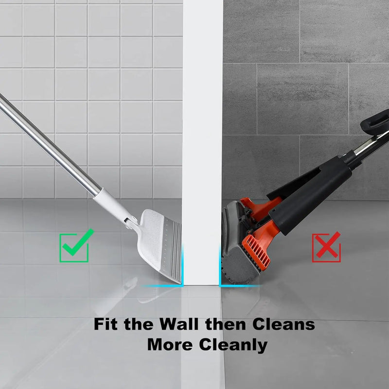 Rubber Squeegee Broom for Floor, 51.77'' Long Handle Multifunction Scraping Silicone Floor Sweeper, Pet Hair Remover Magic Broom for Carpets, Windows, Mirrors, Rugs, Hardwood, Tile Cleaning by GreenHaven Gardens