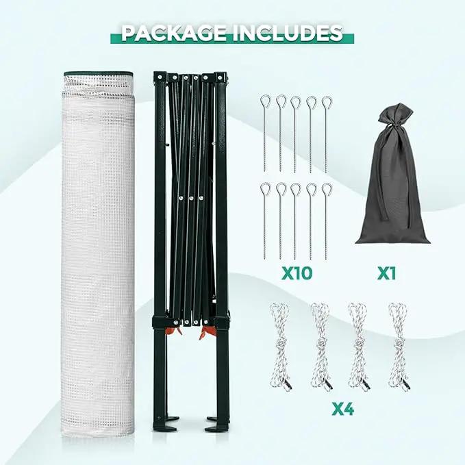 EAGLE PEAK 6x4 Portable Walk-in Greenhouse, Pop-up Indoor Outdoor Garden Green House, Zippered Door and Windows, PE Cover, White by GreenHaven Gardens