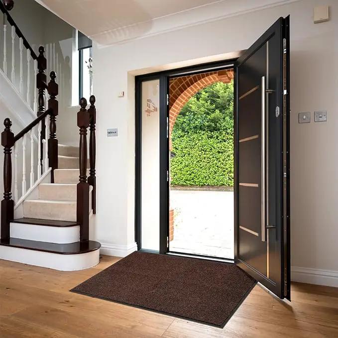 Profile Rubber Door Mat, 47x31inch, Heavy Duty, Entrance Doormat, Indoor and Outdoor, Waterproof, Easy Clean Shoe Scraper, Home Rug Welcome Mats for Entryway, Patio, Porch, Brown by GreenHaven Gardens