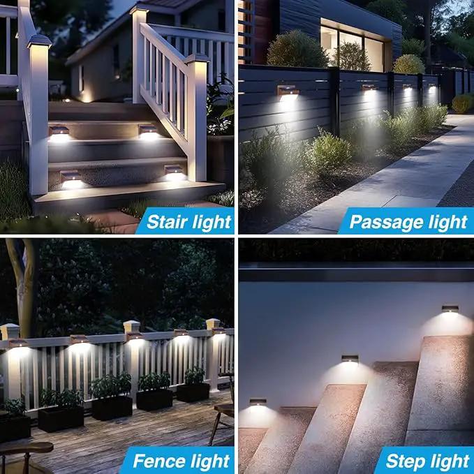 [4 Packs] Solar Outdoor Lights Motion Sensor Solar Security Lights Waterproof with 3 Lighting Modes Solar Powered Wall Lights Outside for Garden Fence Yard,Brown by GreenHaven Gardens