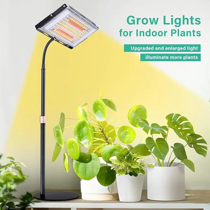 LBW Grow Light for Indoor Plants, 144 LED Full Spectrum Plant Light for Indoor Plants, Large Desk Grow Lamp with 4H/8H/12H Timer, 6-Level Brightness, Height Adjustable, Flexible Gooseneck by GreenHaven Gardens