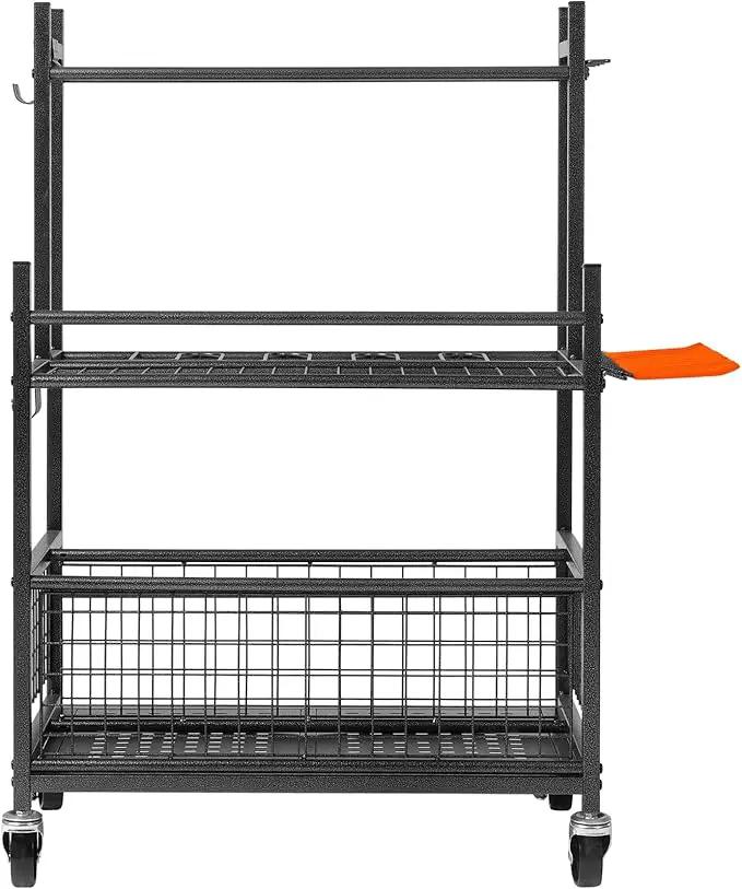 VEVOR Garden Tool Organizer, 16 Slots with Hooks, Yard Tool Tower Rack with Wheels for Garage Organization and Storage, Hold Long-Handled Tool/Rake/Broom, Metal Tool Stand Holder for Shed, Outdoor by GreenHaven Gardens