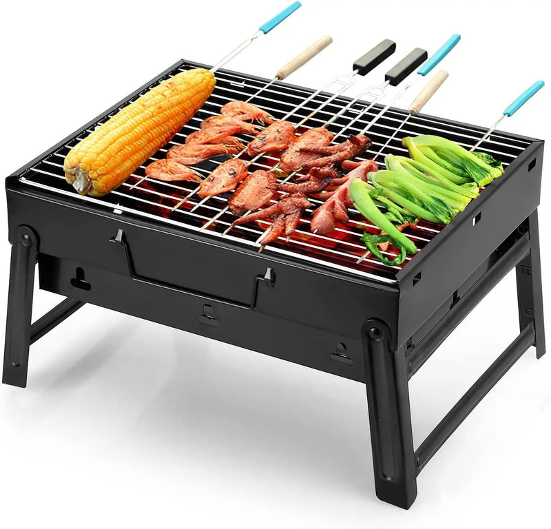 Barbecue Grill Portable BBQ Charcoal Grill Smoker Grill for Outdoor Cooking Camping Hiking Picnics Backpacking by GreenHaven Gardens