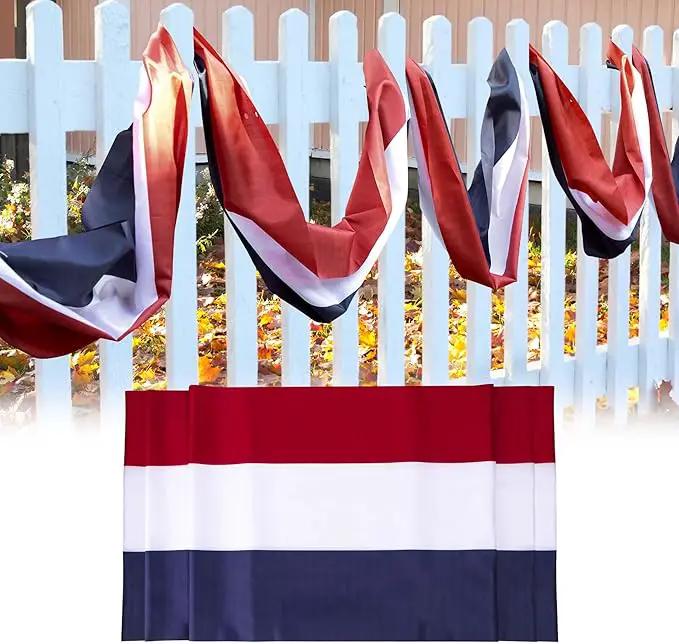 EBaokuup 20x2 Ft American Flag Bunting-4th of July Banner Decor Red, White & Blue Stripe Flag-Large Patriotic Bunting US Flag Decorations for Independence Day Outdoor Porch Garden by GreenHaven Gardens