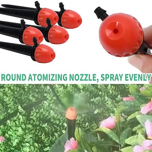 30pcs 16CM Full Circle Scattering Nozzle Drip Emitters for 1/4" Drip Irrigation Tubing Adjustable 360 Degree Wat by GreenHaven Gardens