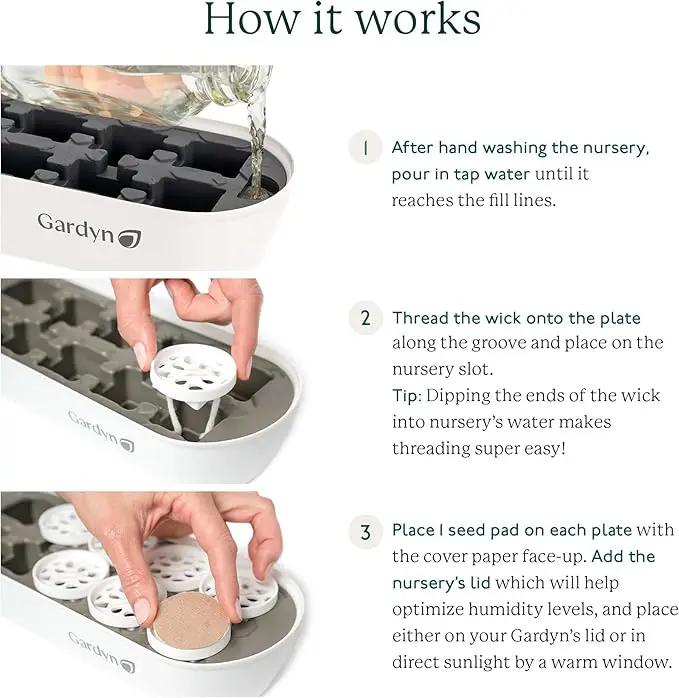 GARDYN Indoor Garden Nursery, Indoor Germination, Hydroponic Growing System - Seed Starter Tray Works with Home Tower Gardens, Vertical Garden Planters & Microgreens Growing Kits by GreenHaven Gardens