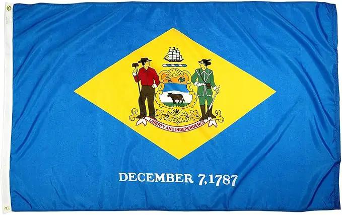 FlagSource Delaware Nylon State Flag, Made in the USA, 3x5' by GreenHaven Gardens