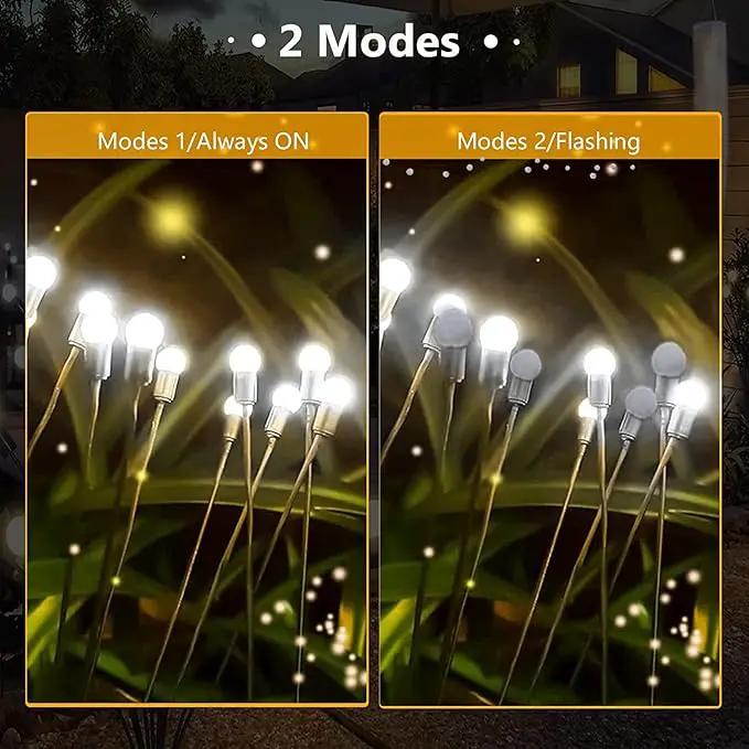 6-Pack Solar Garden Lights, 48 LED Solar Lights Outdoor for Garden Decor, Waterproof Firefly Light Outdoor (Sway by Wind), Swaying Light for Outside Yard Pathway Landscape Decorations (Cool White) by GreenHaven Gardens