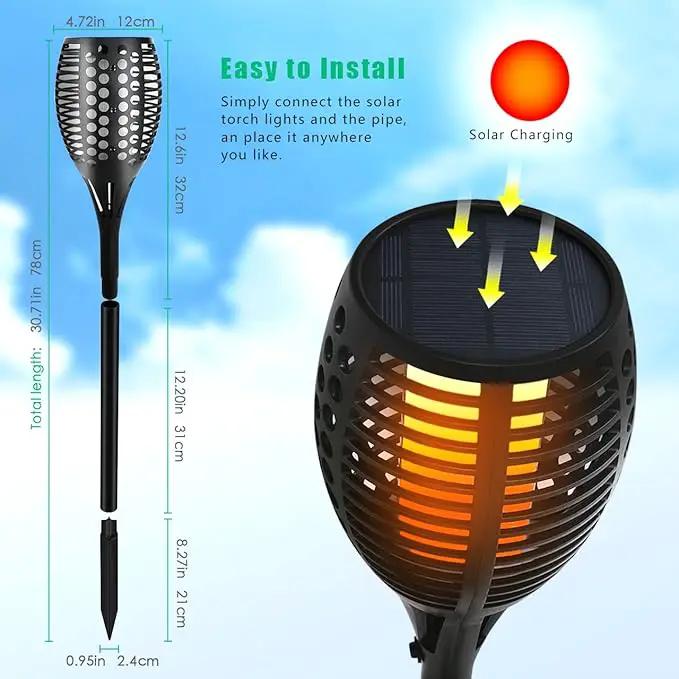 Aityvert Upgraded Solar Torch Lights 43 inches Flickering Dancing Flames Outdoor Waterproof Landscape Lighting Dusk to Dawn Auto On/Off Solar Lights for Yard Garden Patio Pool 1-Pack by GreenHaven Gardens