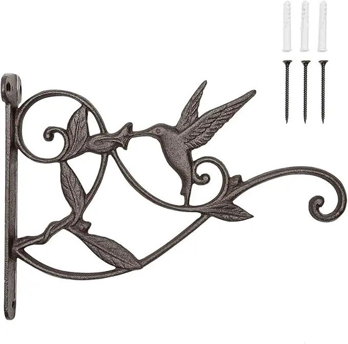 Mkono Hanging Plant Bracket Hook Iron Decorative Plant Hanger for Flower Basket Bird Feeder Wind Chime Lanterns, 1 Pack by GreenHaven Gardens