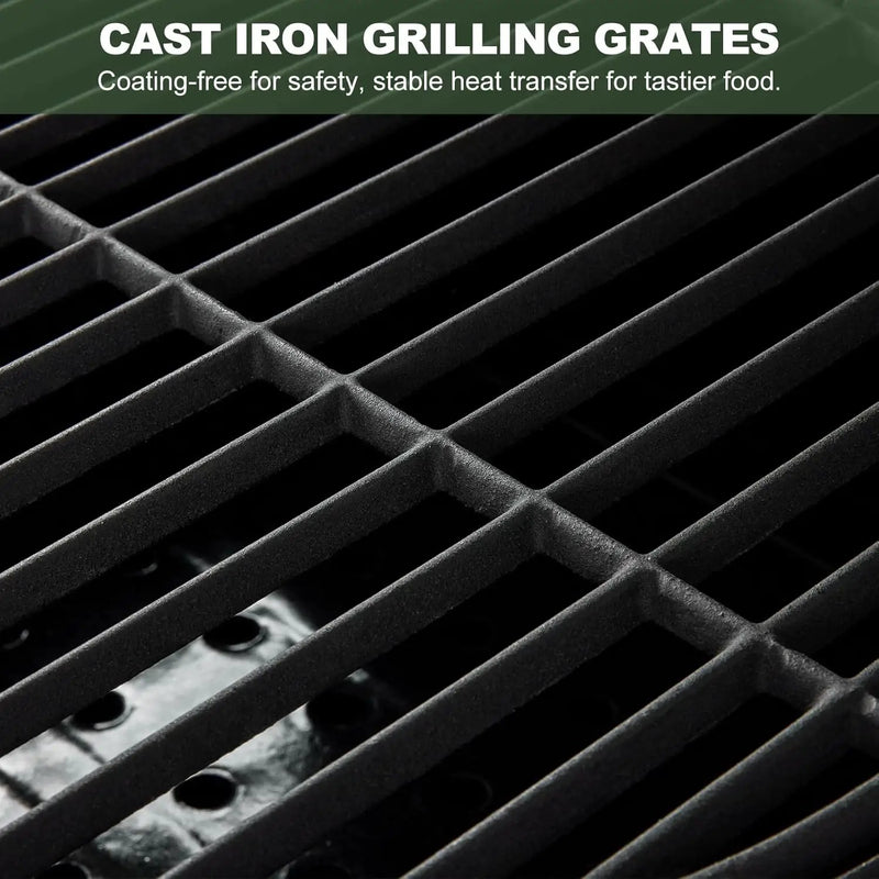 Charcoal Grill, BBQ Grill Charcoal Grill with Pull-Out Grease Tray for Outdoor Patio Backyard (Cast Iron Grate) by GreenHaven Gardens