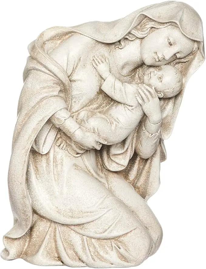 Joseph's Studio by Roman Inc., Kneeling Madonna, Garden Collection, Religious Statue, Holy Family, Memorial, Angel, Patron Saint, Garden Décor (6x10x13) by GreenHaven Gardens