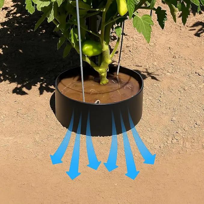 Garden Water Ring 10-Pack – Root Zone Irrigation Water Saver Rings for Garden Plants – Precision Hydration, Weed Control & Fertilizer Containment – Made in USA – Reusable Garden Watering Tool by GreenHaven Gardens