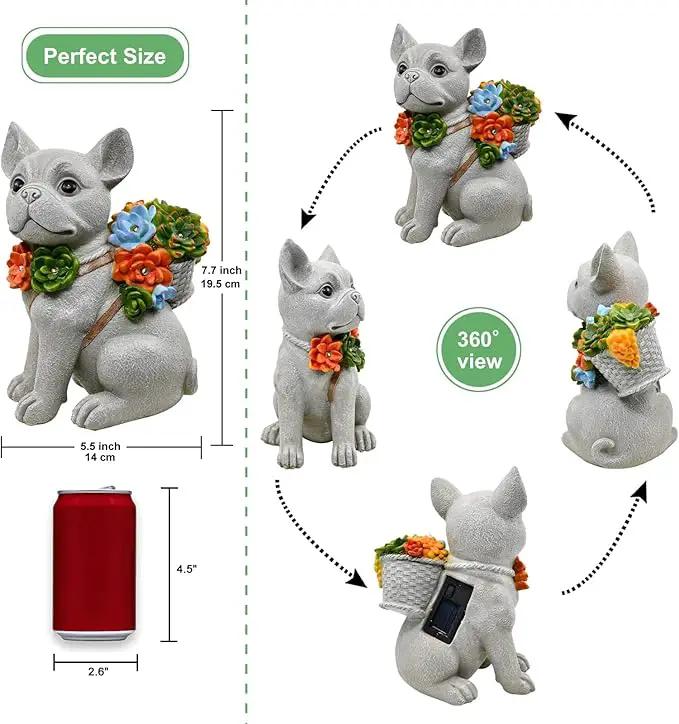 Garden Outdoor Decor Statues: Figurine with Solar Light Decorations Ornaments Patio Art Balcony - Birthday Gifts for mom Grandma Women by GreenHaven Gardens