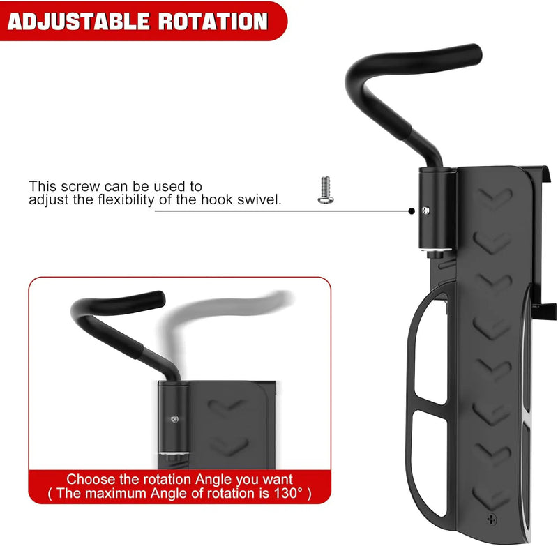Ultrawall Swivel Bike Storage Rack, Adjustable Wall Mounted Bike Rack for Garage, Vertical Bike Hanger for Indoor Bicycle Storage, Space Saving Bike Holder by GreenHaven Gardens