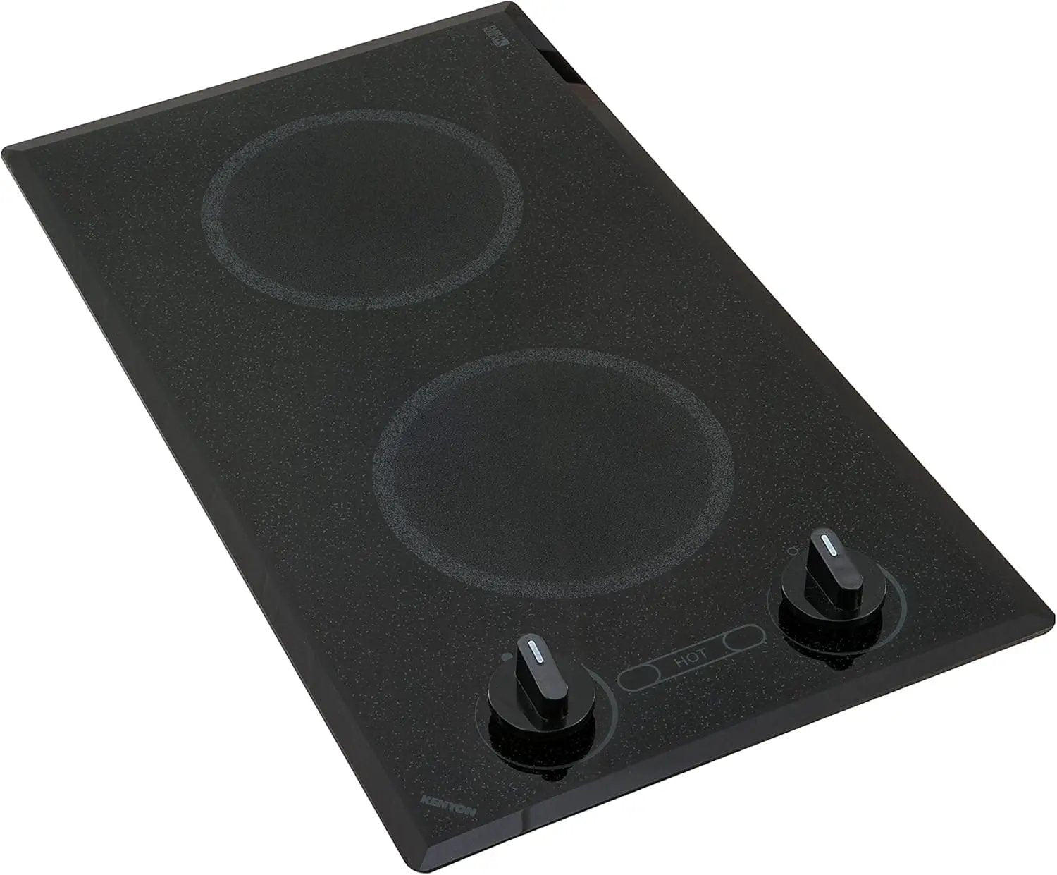 Kenyon Mediterranean 2-Burner Small Cooktop, Electric Cooktop for Energy-Efficient Cooking, Knob Control, Portrait Cooktop, 208-Volt, Black by GreenHaven Gardens