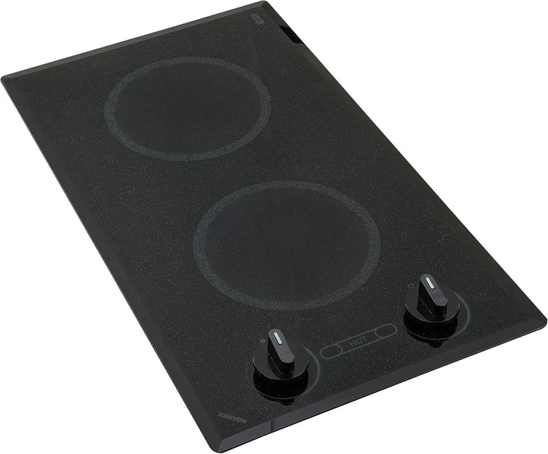 Kenyon Mediterranean 2-Burner Small Cooktop, Electric Cooktop for Energy-Efficient Cooking, Knob Control, Portrait Cooktop, 208-Volt, Black by GreenHaven Gardens