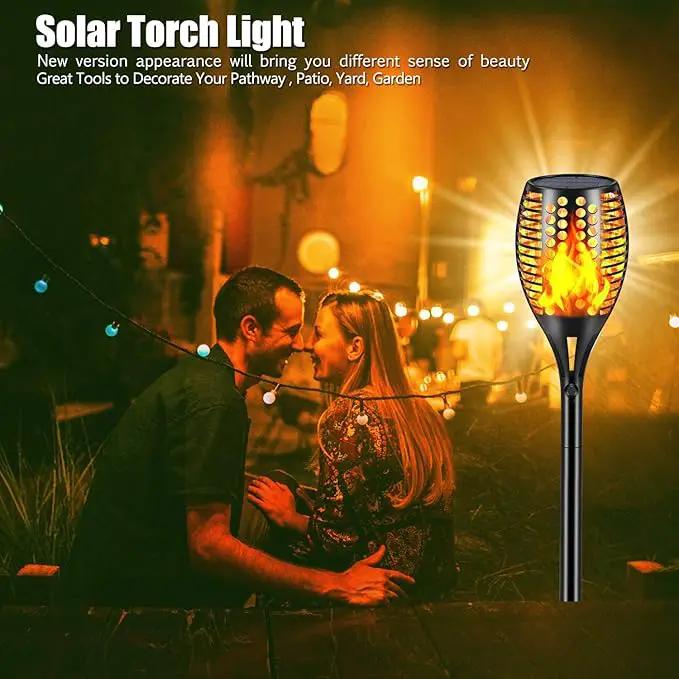 Solar Lights Outdoor, 43" Waterproof Flickering Flames Torch Lights, Solar Landscape Decoration Lighting Auto On/Off Pathway Lights for Garden Patio Yard Christmas, 2 Packs by GreenHaven Gardens