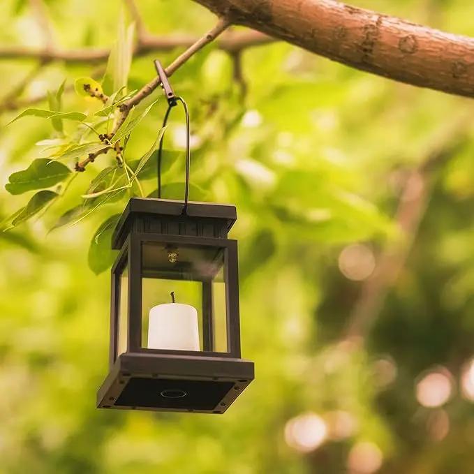GIGALUMI 8 Pack Solar Hanging Lantern Outdoor, Candle Effect Light with Stakes for Garden, Patio, Lawn, Deck, Umbrella, Tent, Tree, Yard, Driveway-Warm White by GreenHaven Gardens