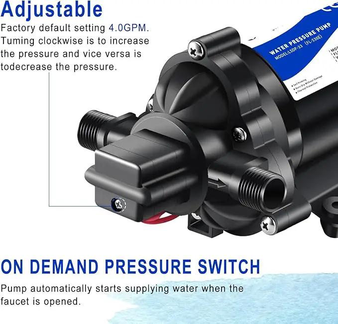 110V On Demand Water Pump 50 psi Water Pressure Booster for Home Utility Water Transfer Circulating Pump for Garden Hose Parts Washer Pump by GreenHaven Gardens