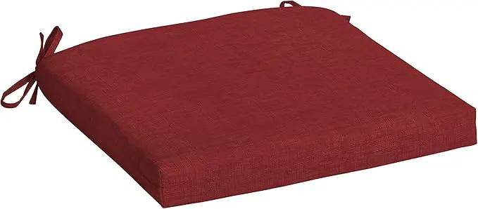 Arden Indoor/Outdoor Seat or Rocking Chair Cushion, 19 x 18, Water Repellent, Rain Proof, Fade Resistant Cushion for Rocking or Dining Chairs Ruby Red Leala by GreenHaven Gardens